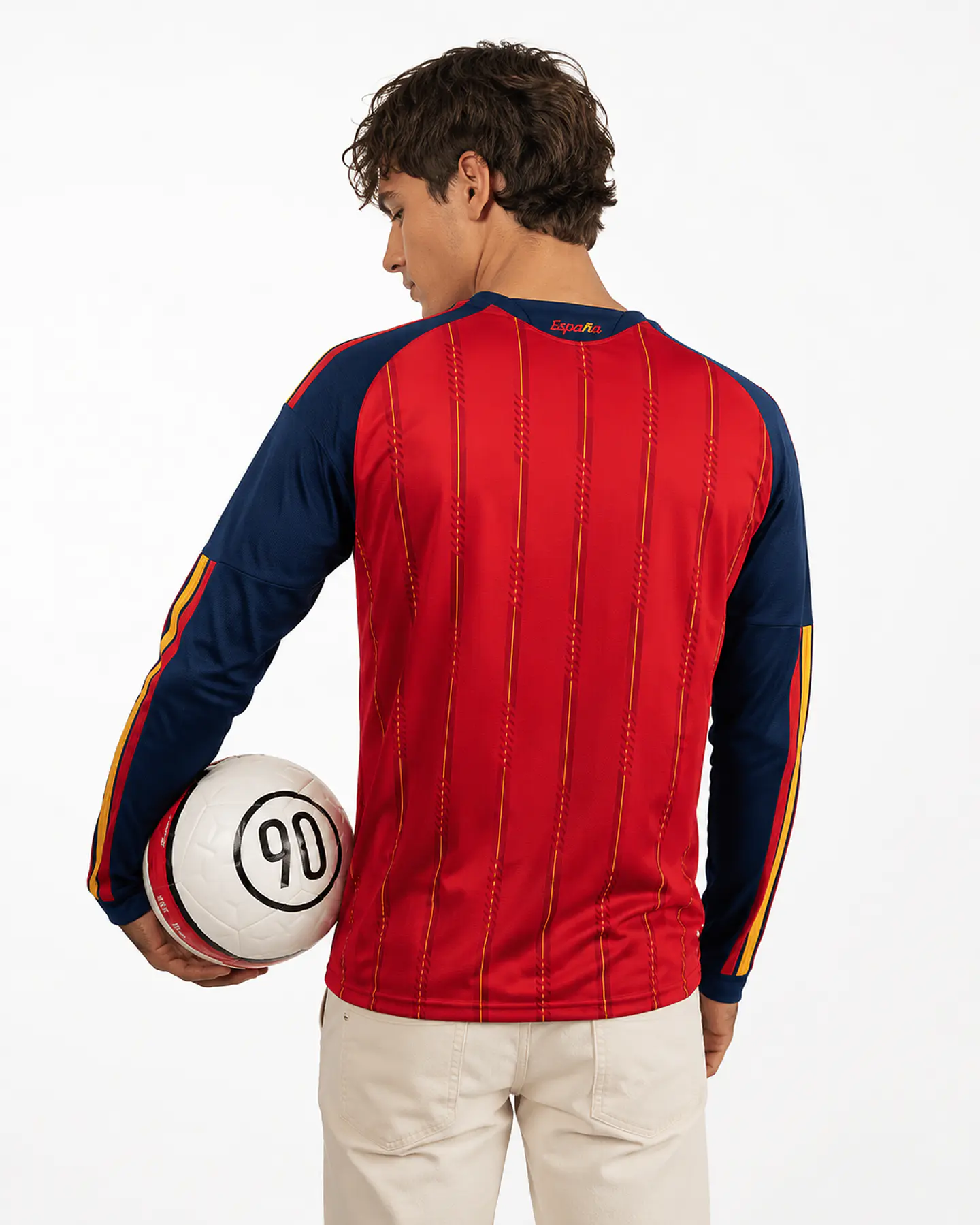 Camisola Espanha Principal 2026 Manga Comprida - CAMPEÕES DO MUNDO 2026 2