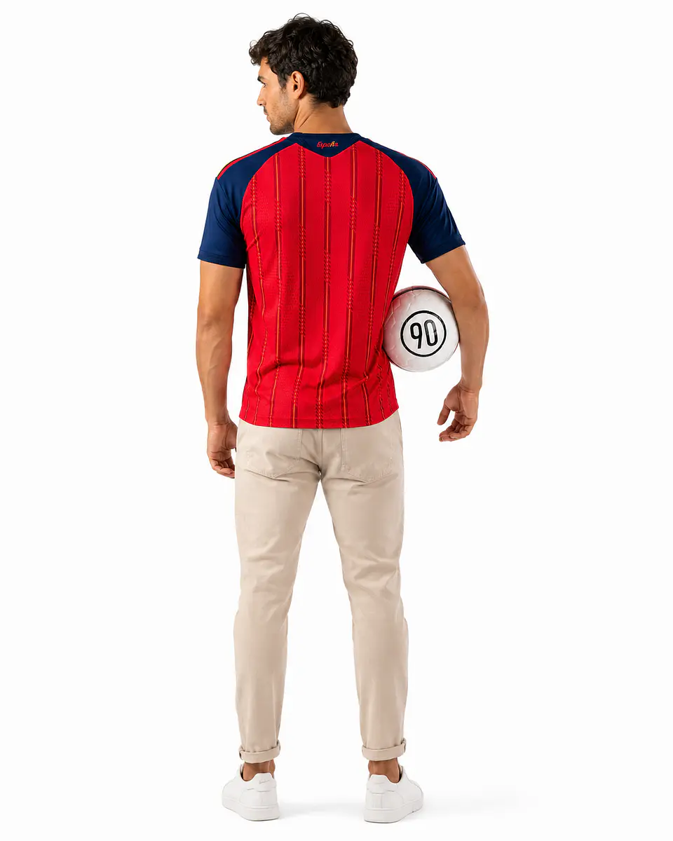 Camisola Principal Espanha 2026 - Versão Jogador - CAMPEÕES DO MUNDO 2026 2