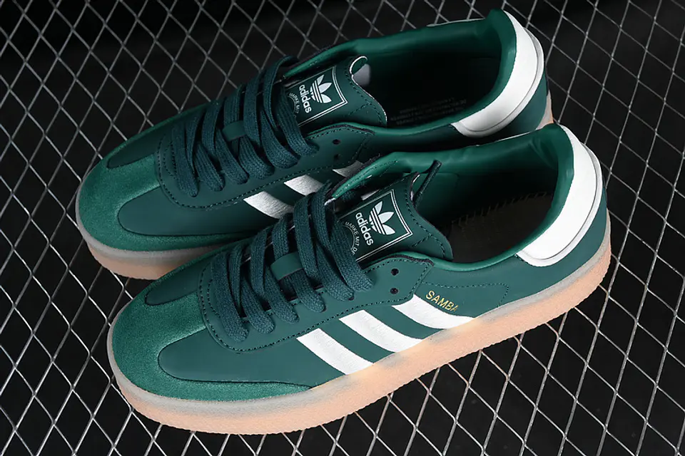Adidas SAMBA VEGAN WHITE/GREEN/BROWN 2