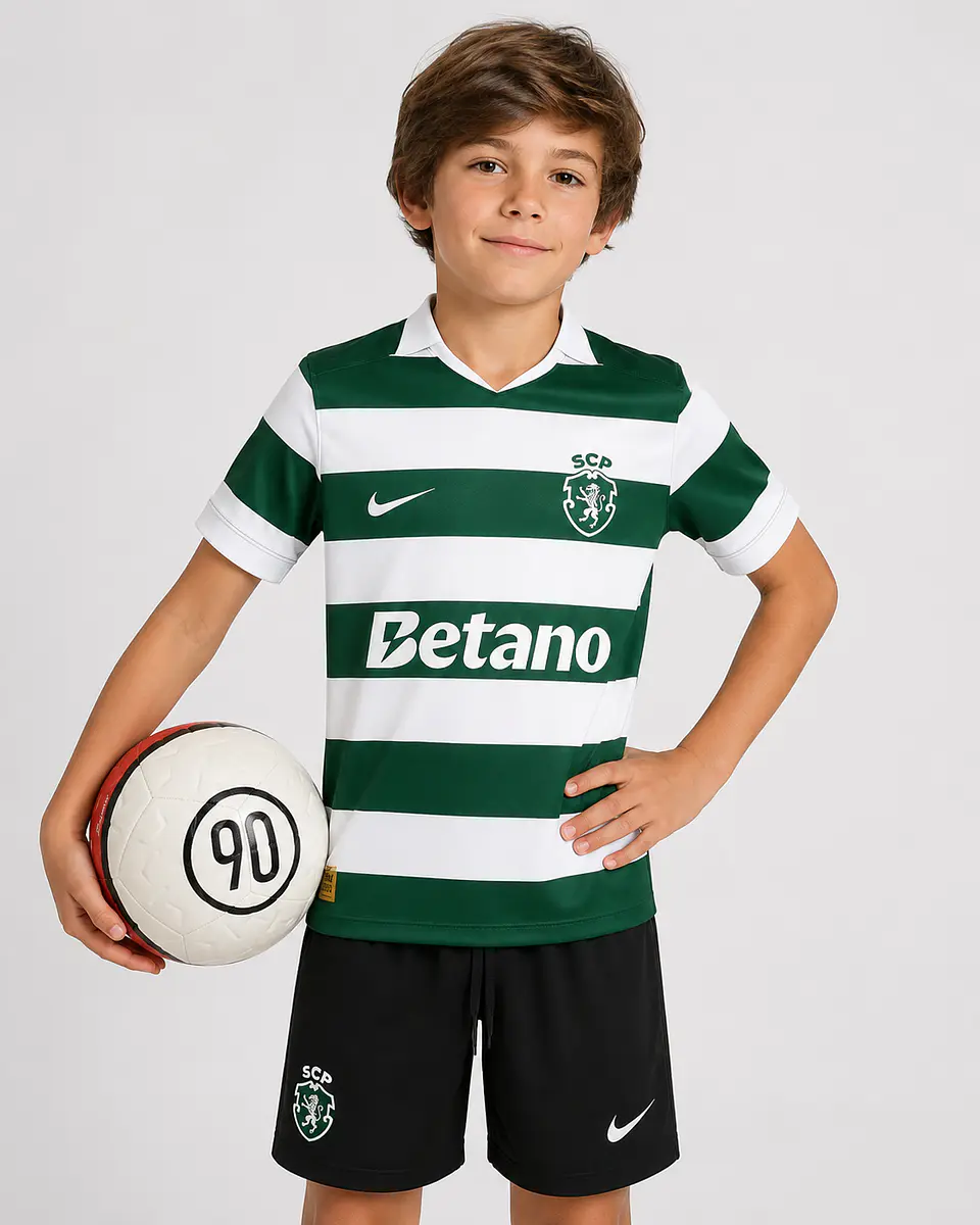 Conjunto Sporting CP Principal Equipamento 26-27 Criança 1