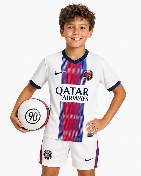 Conjunto PSG Alternativo Equipamento 26/27 - Criança