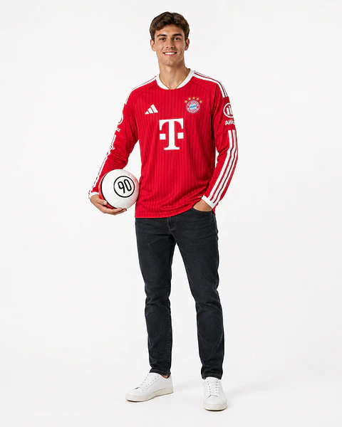 CAMISOLA FC BAYERN PRIMEIRO EQUIPAMENTO 26/27 - Manga Comprida
