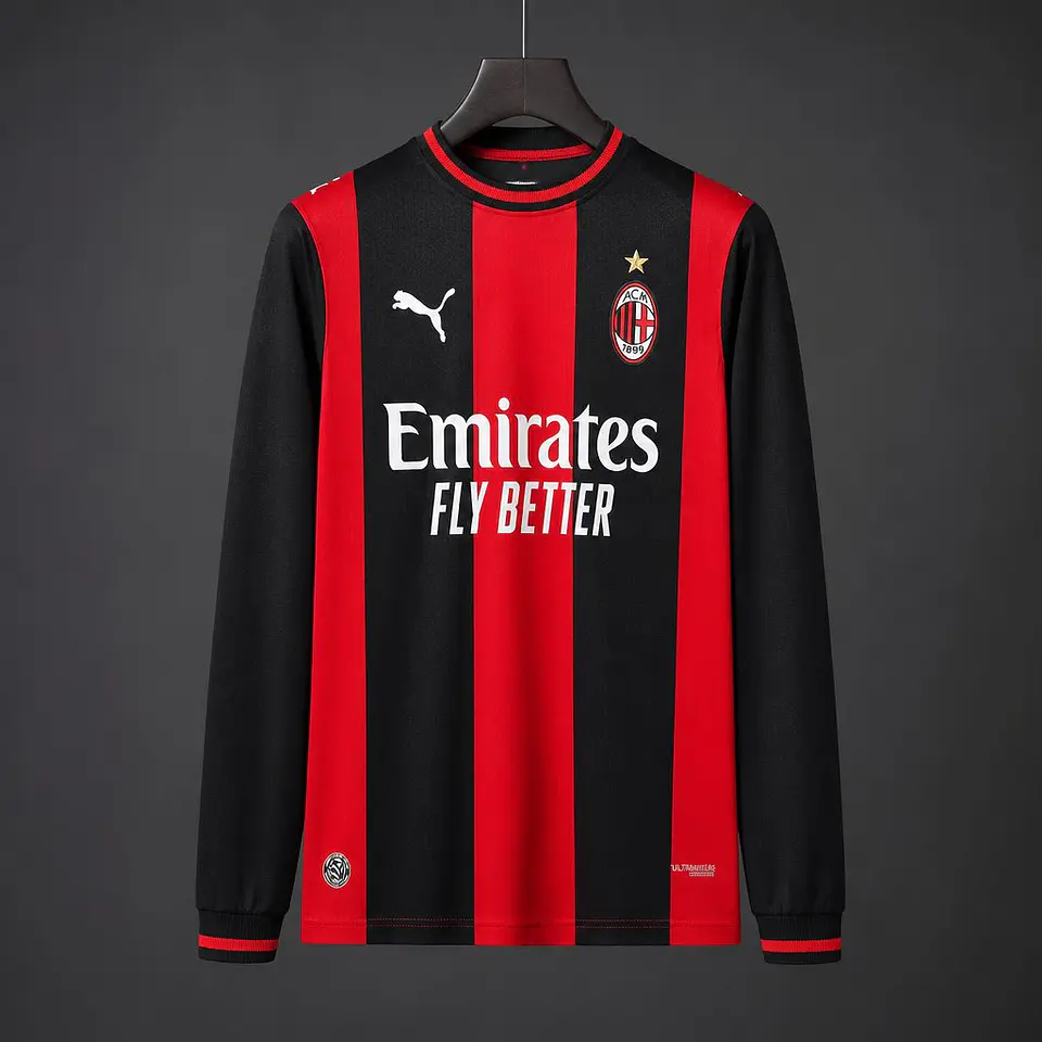 Camisola AC Milan Primeiro Equipamento 26/27 - Manga Comprida 3
