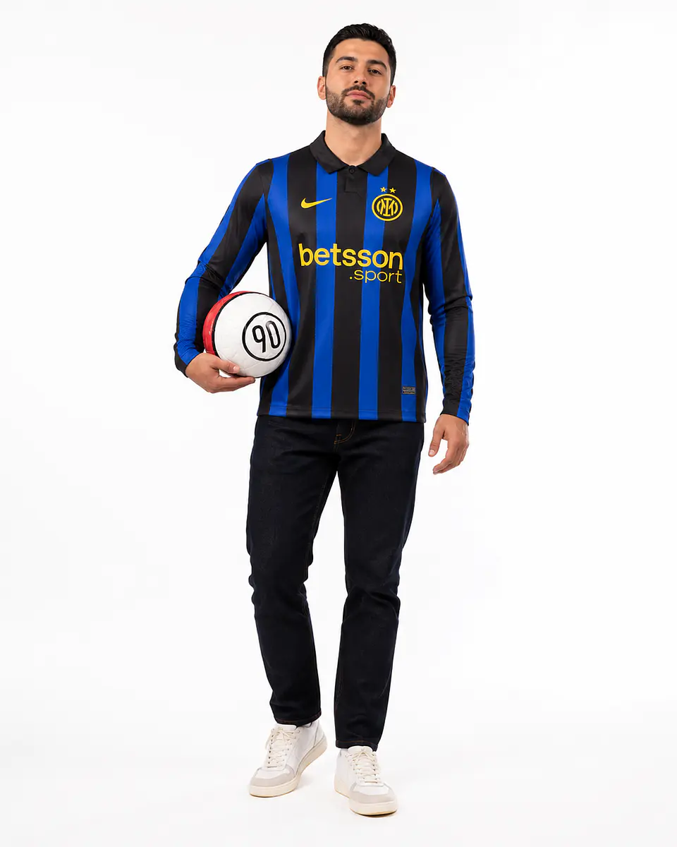 Camisola Inter de Milão Primeiro Equipamento 26/27 - Manga Comprida 1