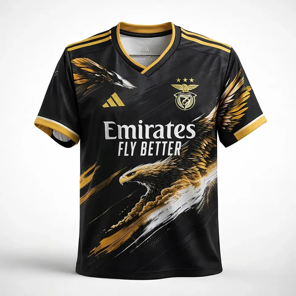Camisola SL Benfica Edição Especial 26-27 - Preta/Dourada 3