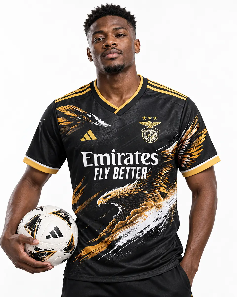 Camisola SL Benfica Edição Especial 26-27 - Preta/Dourada 1