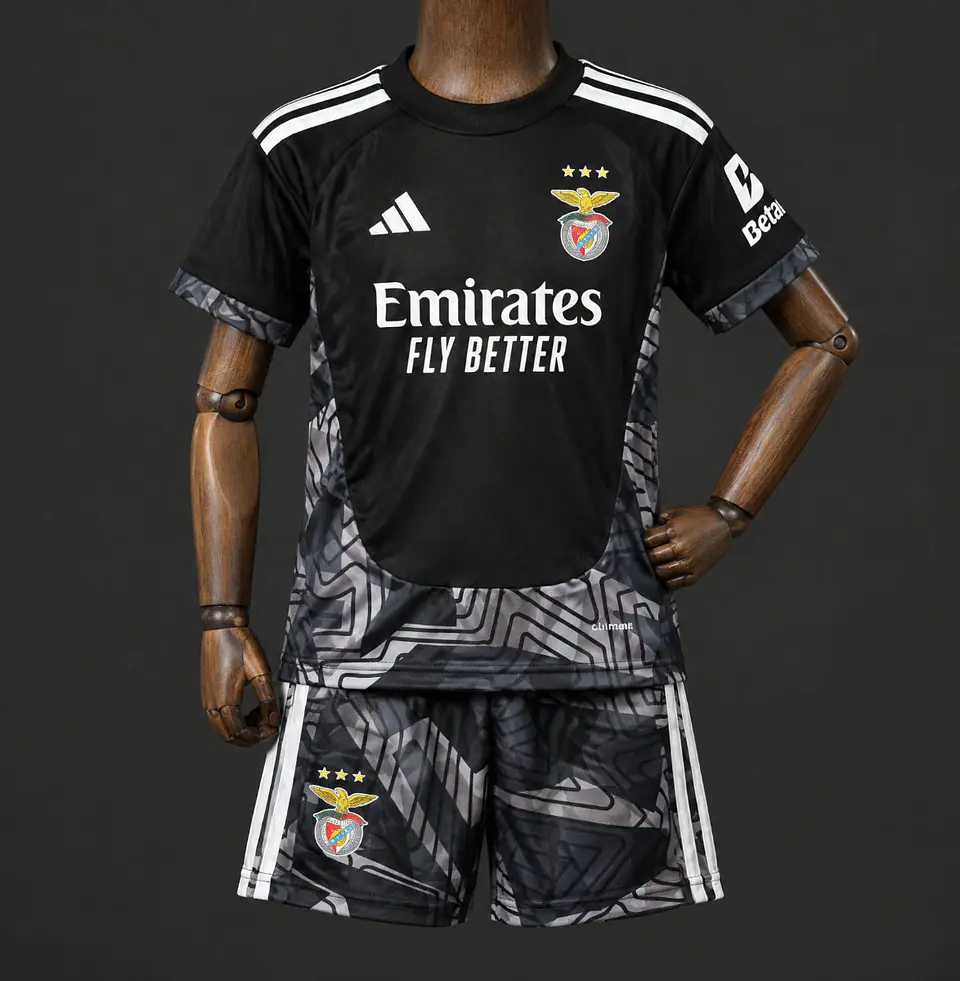 Conjunto SL Benfica Guarda-Redes 26-27 Criança - Preto 3