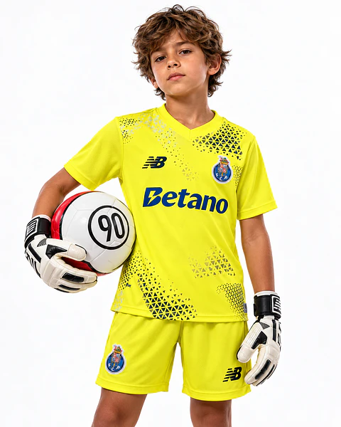 Conjunto Criança FC Porto Guarda-Redes 26/27  - Amarelo