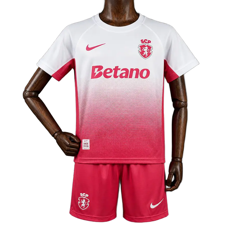 Conjunto Sporting Equipamento Rosa 2026-2027 Criança 2