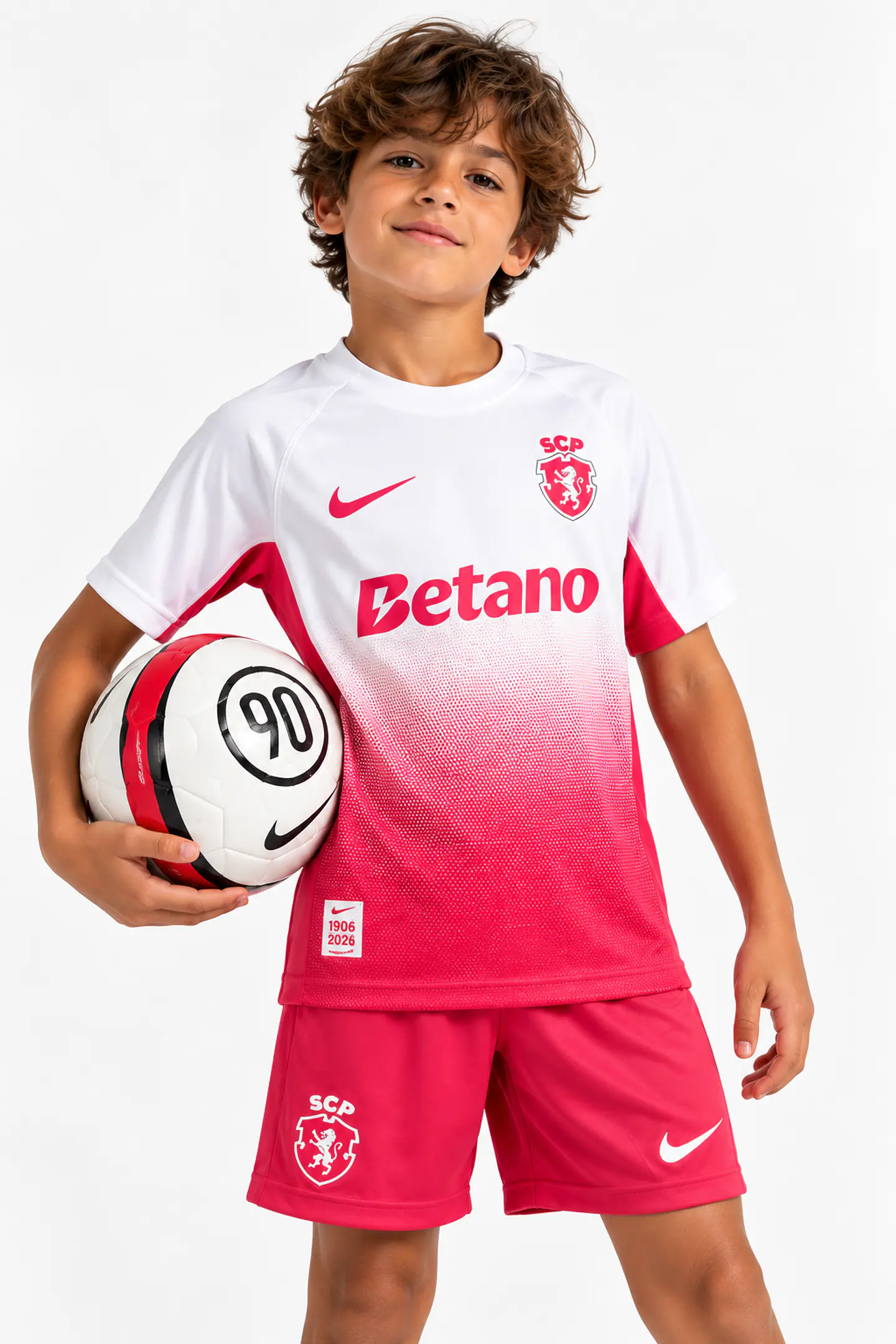 Conjunto Sporting Equipamento Rosa 2026-2027 Criança 1