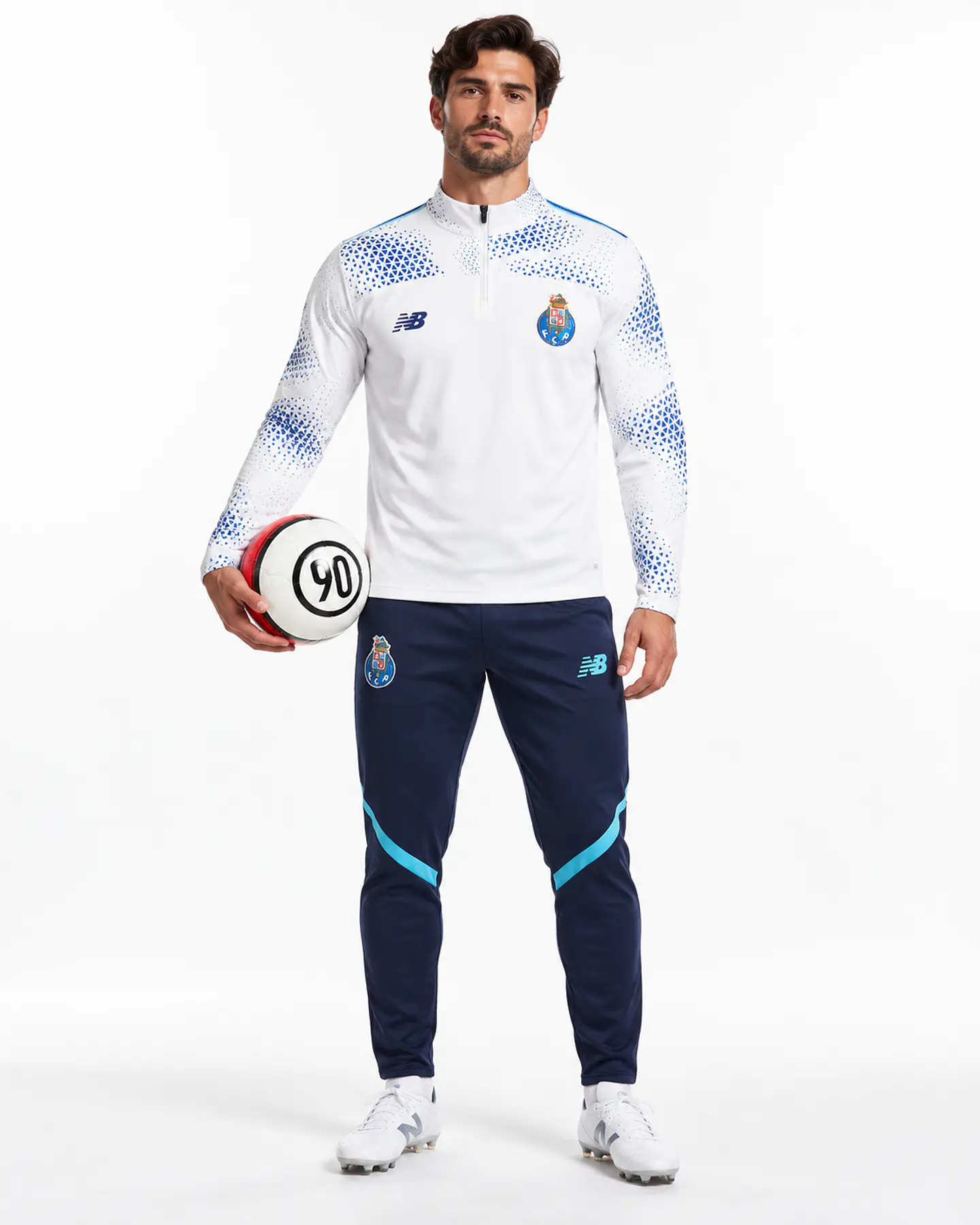 Conjunto Equipamento de Treino Porto 2026/2027- Branco e Azul 1