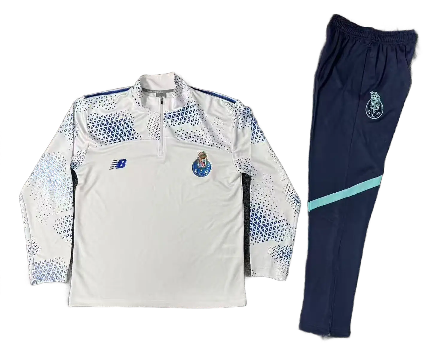 Conjunto Equipamento de Treino Porto 2026/2027- Branco e Azul 2