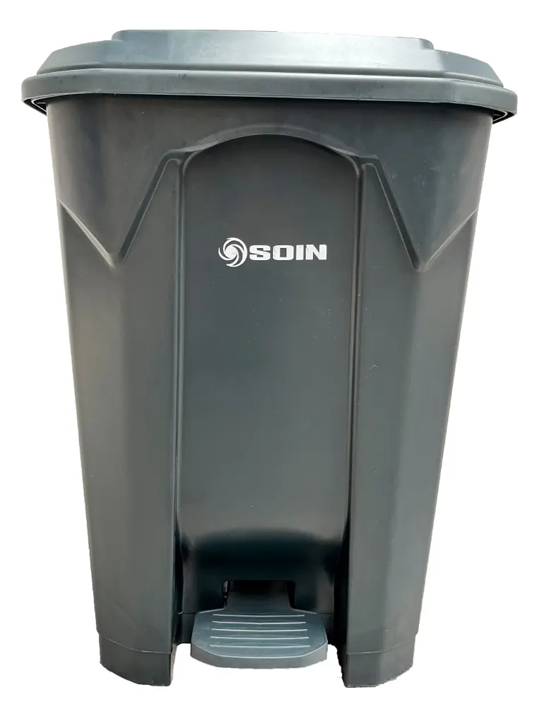 Basurero Plastico 80l Gris 1