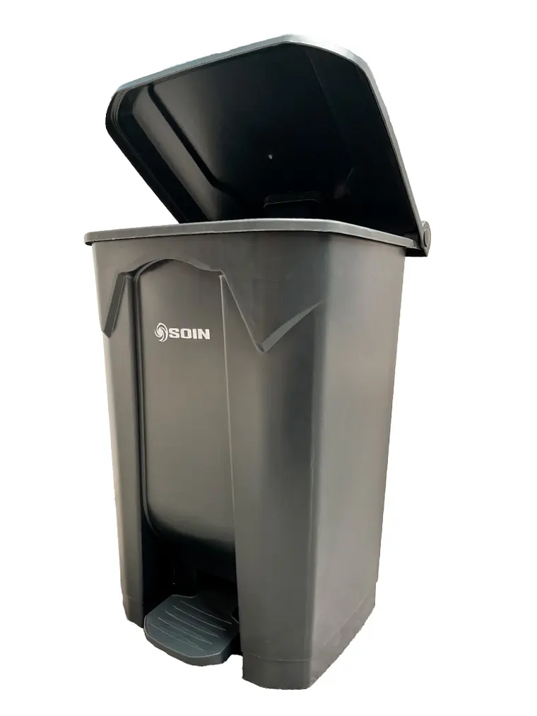 Basurero Plastico 80l Gris 2