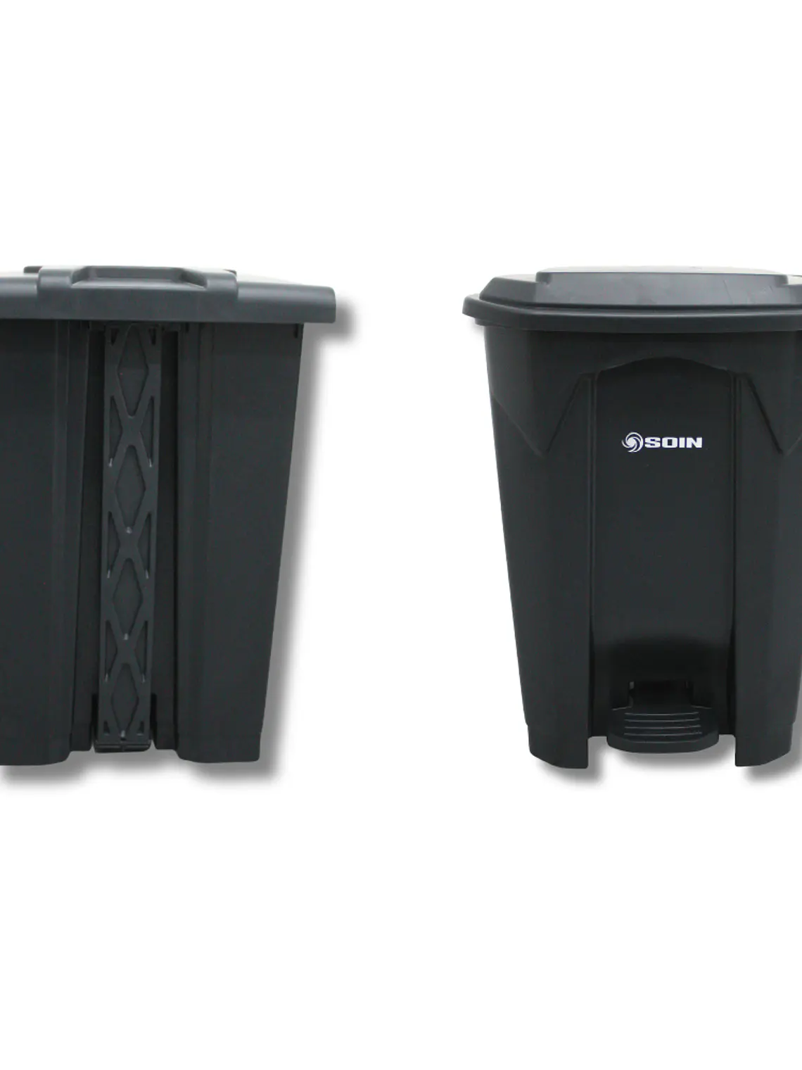 Basurero Plastico 50l Gris 2