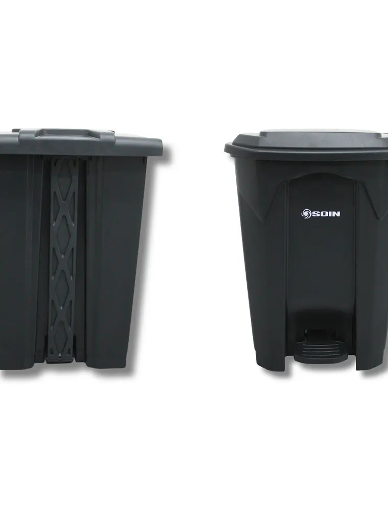 Basurero Plastico 50l Gris 2