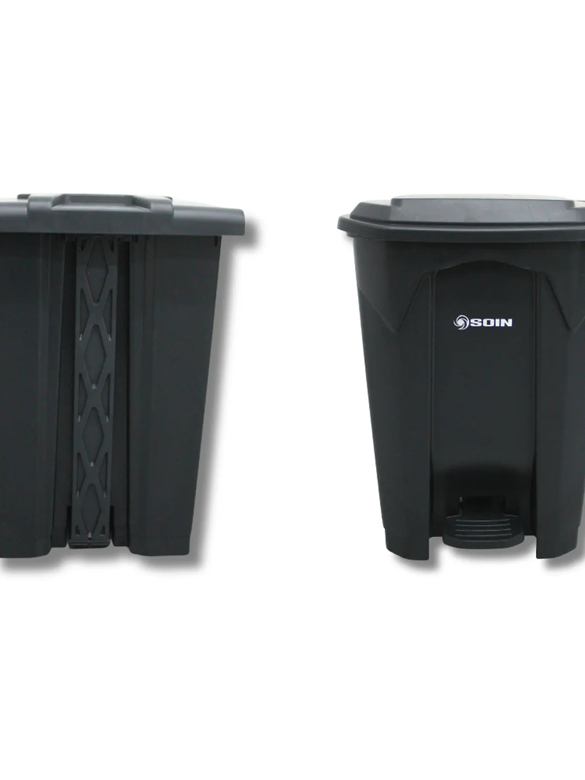 Basurero Plastico 50l Gris 3