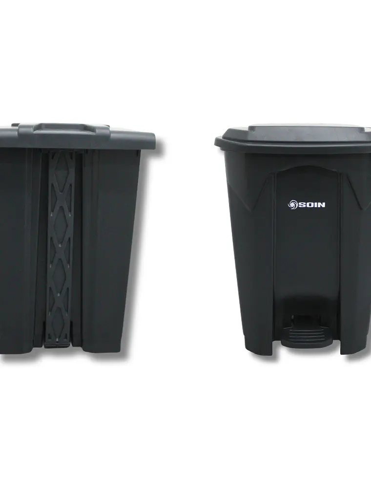 Basurero Plastico 50l Gris 3