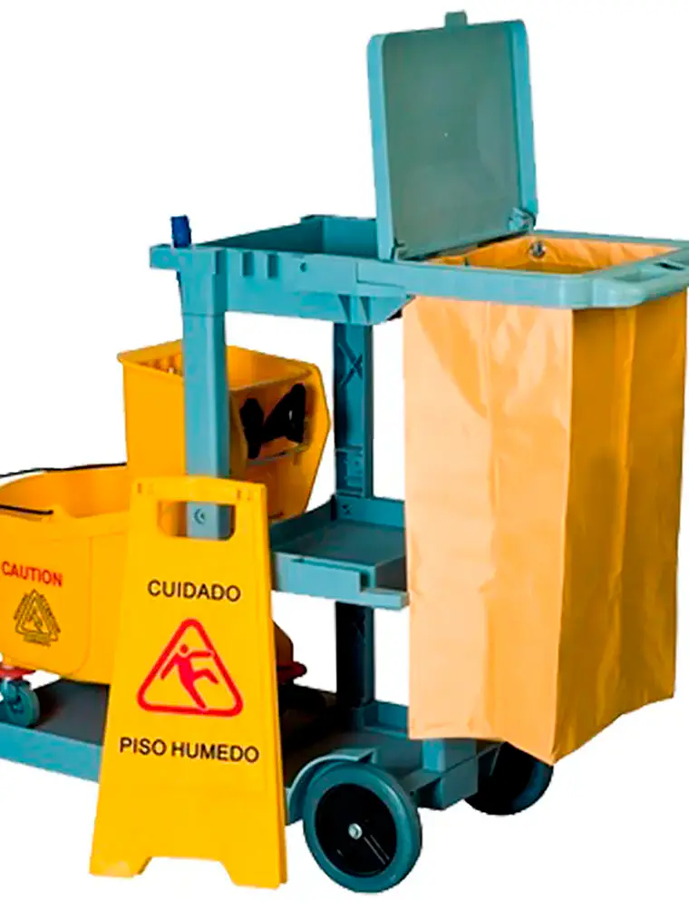 Carro De Aseo Janitor Con Bolsa/tapa Soin 3