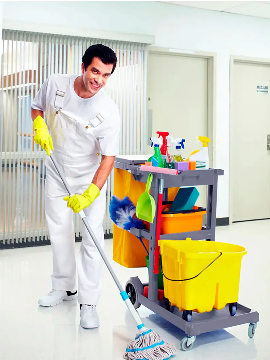 Carro De Aseo Janitor Con Bolsa/tapa Soin 4