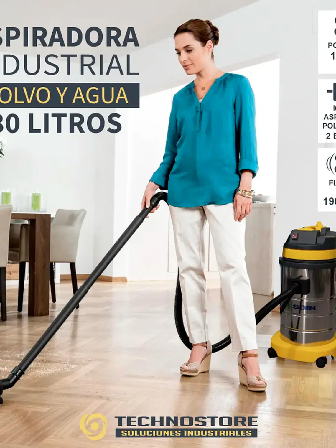 Aspiradora Polvo/agua 30l Soin 5