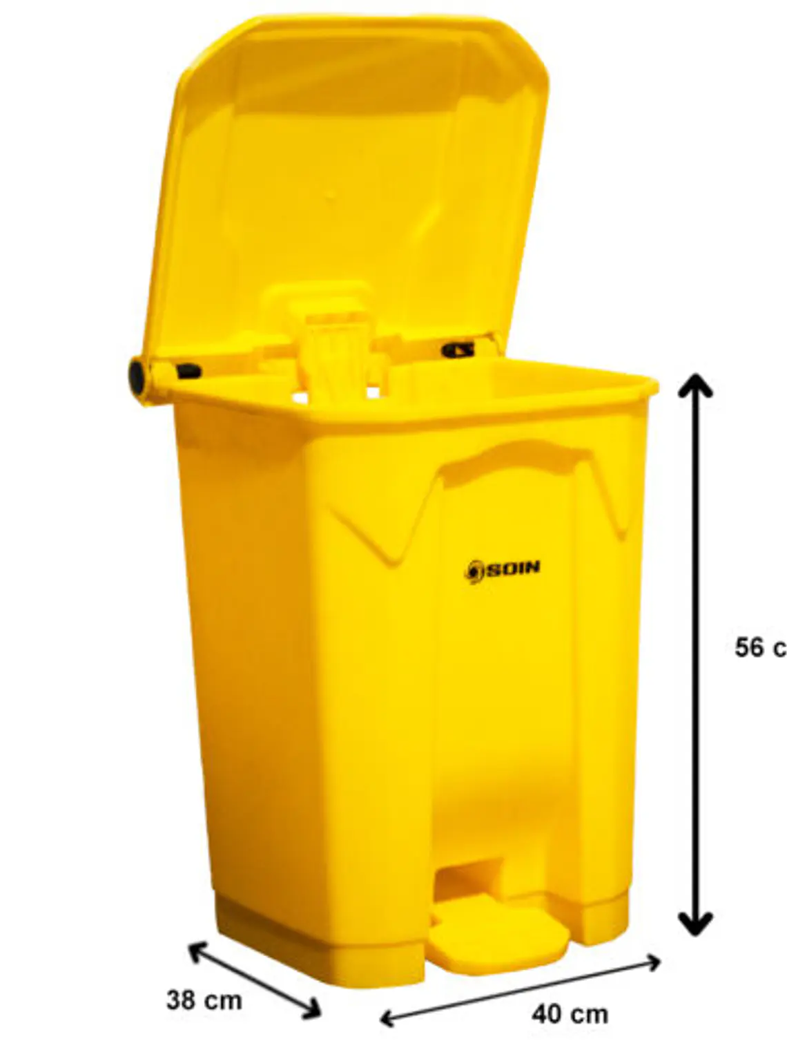 Basurero Plastico 50l Amarillo 2
