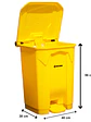 Basurero Plastico 50l Amarillo - Miniatura 2
