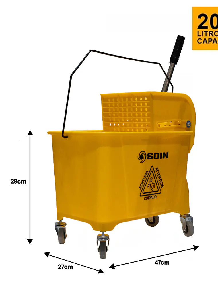 Carro Estrujador Amarillo 20l Soin 2