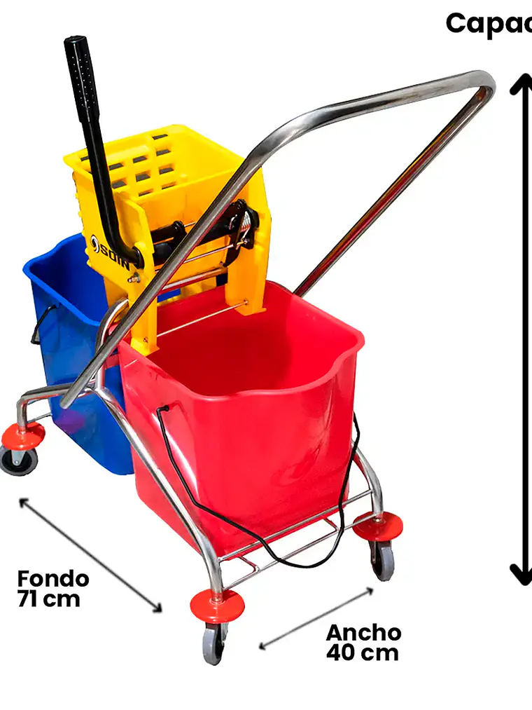 Carro Estrujador De 40l Doble Soin 2