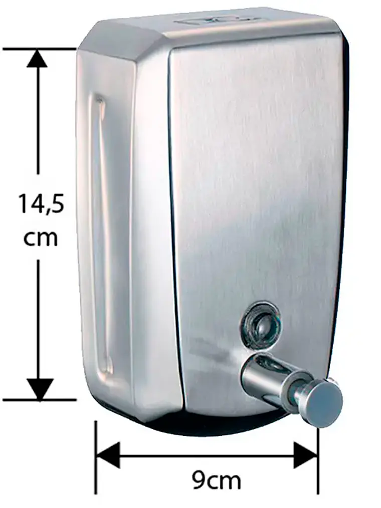 Dispensador De Jabon 500ml Acero Inox 2
