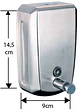 Dispensador De Jabon 500ml Acero Inox - Miniatura 2