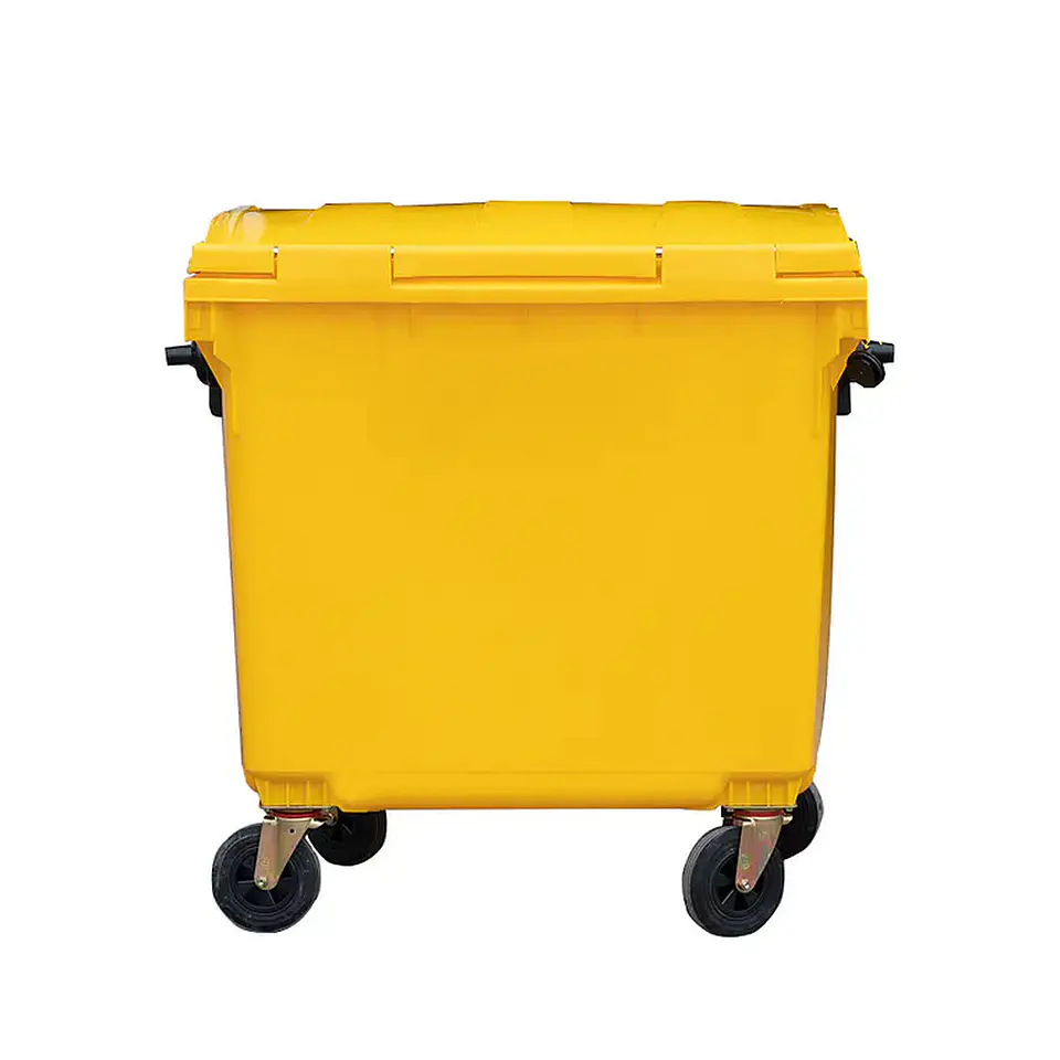 Contenedor De Basura 1.100l Amarillo 4