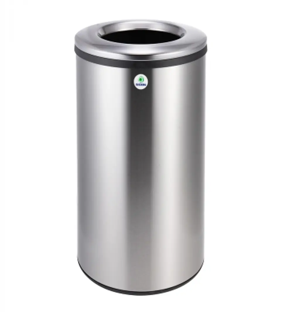 Basurero Acero Inox Soin 40l Abierto 1