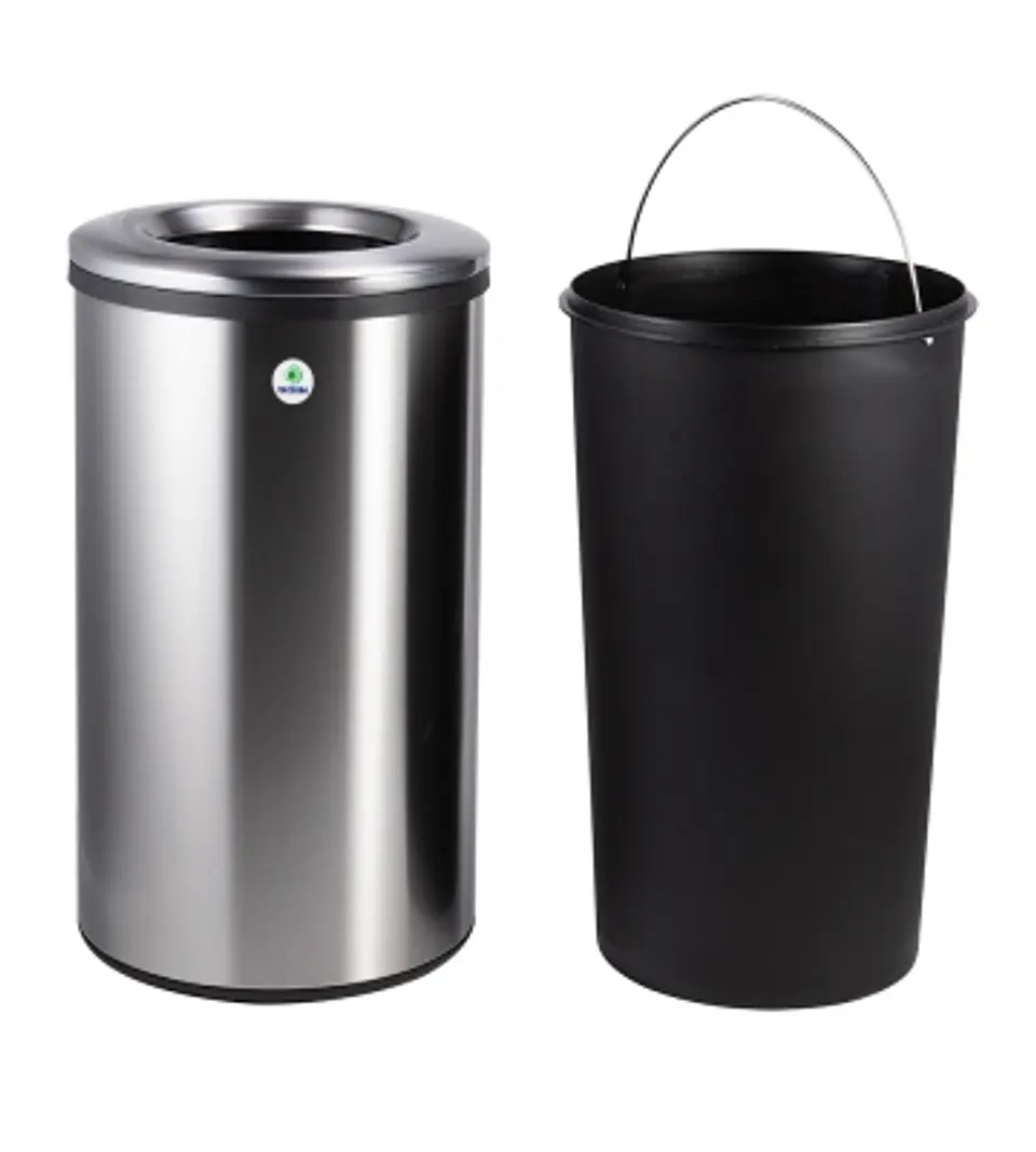 Basurero Acero Inox Soin 40l Abierto 3