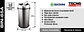 Basurero Acero Inox Soin 65l Vaiven - Miniatura 5