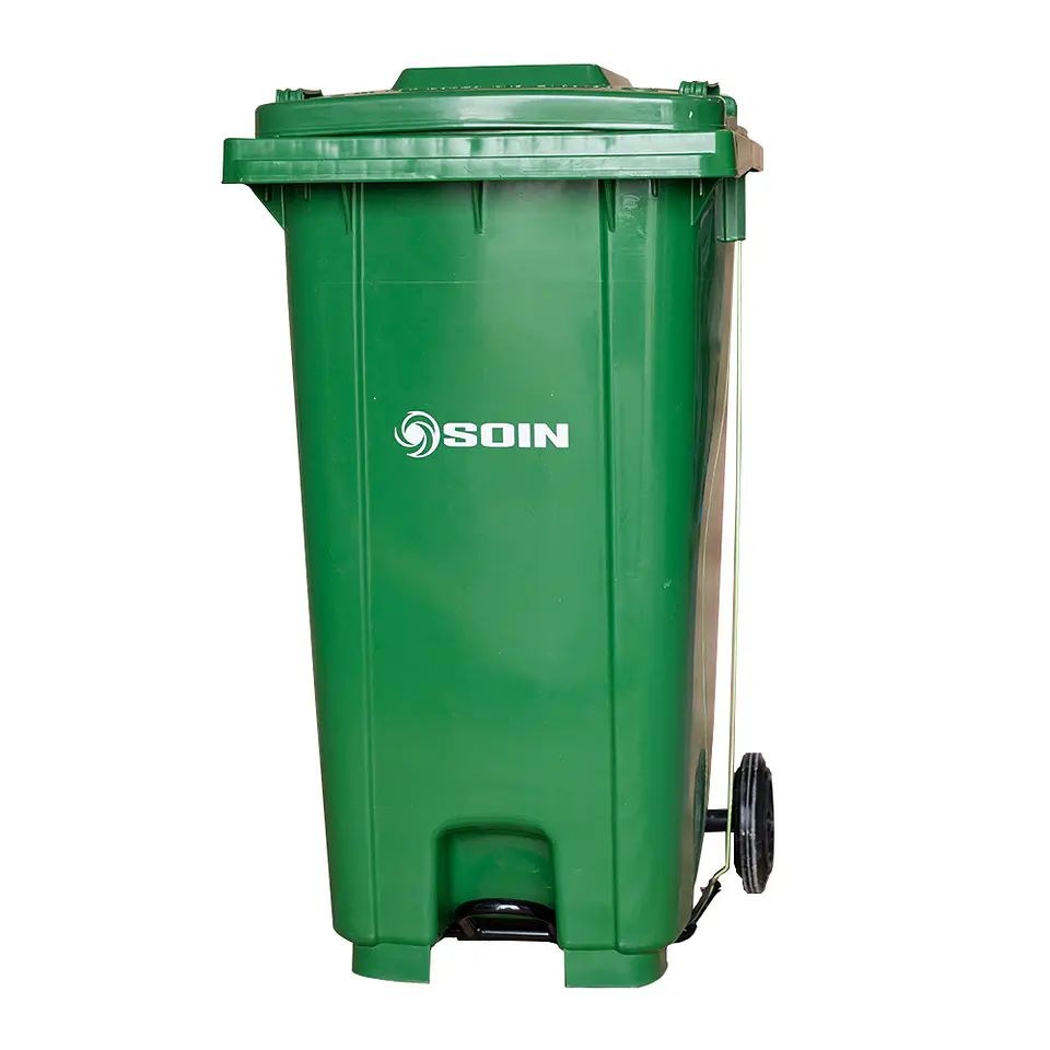 Basurero C/tapa,rueda Y Pedal 240l 1