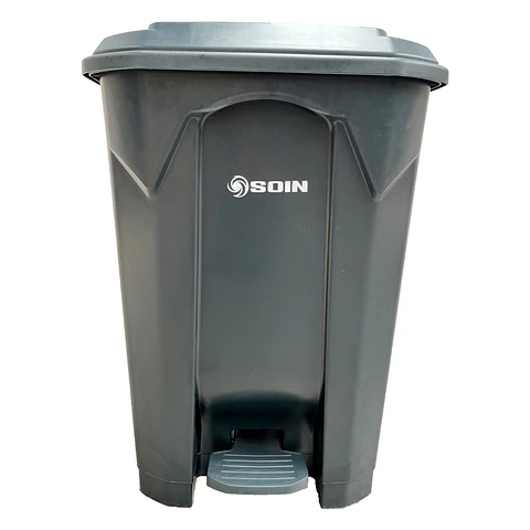 Basurero Plastico 80l Gris