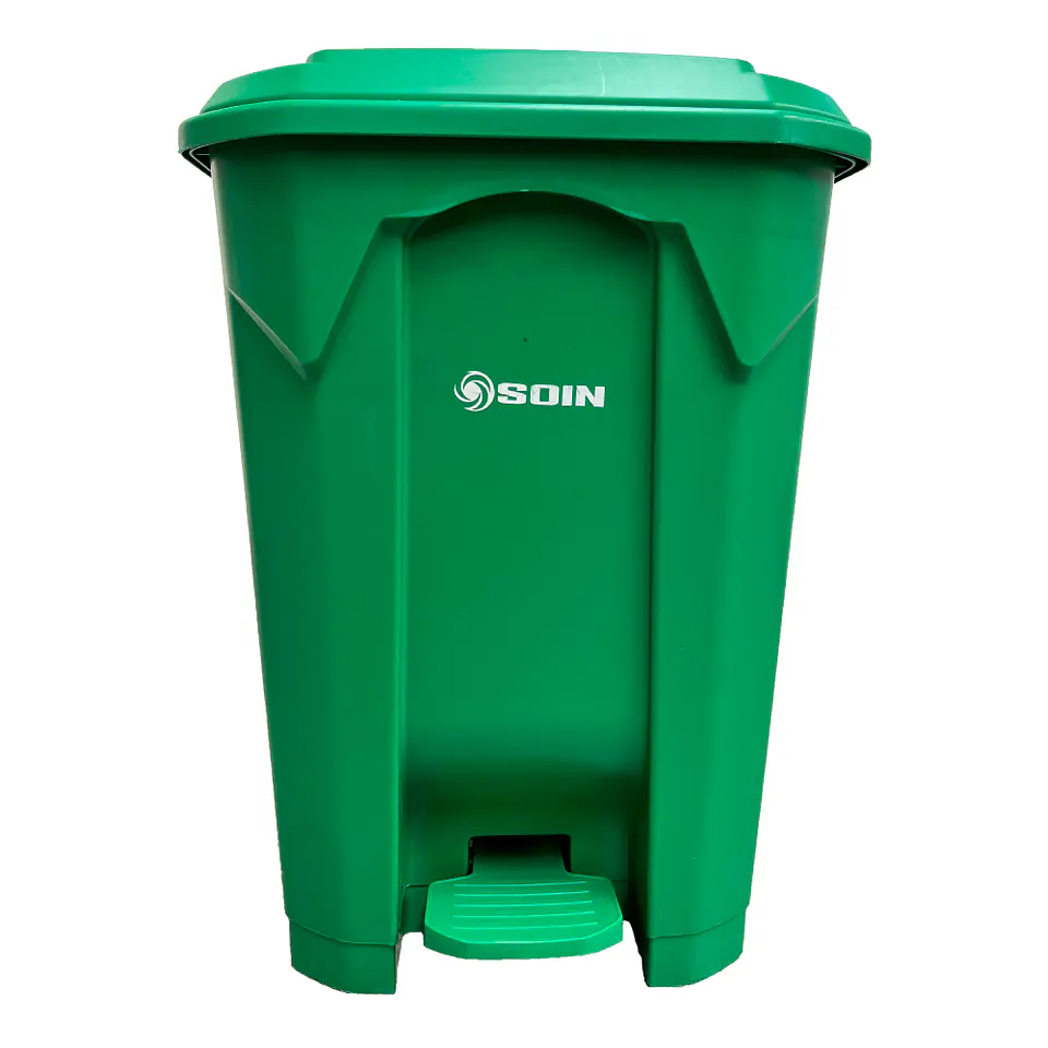 Basurero Plastico 80l Verde 1