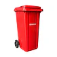 CONTENEDOR DE BASURA ROJO 120L CON RUEDAS SOIN - Miniatura 1
