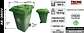 Contenedor De Basura 360l Verde - Miniatura 4