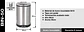 Basurero Acero Inox Soin 50l - Miniatura 6