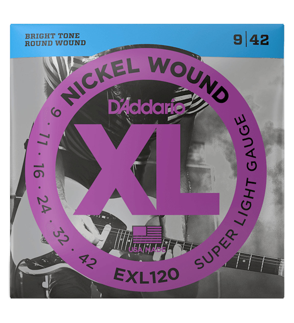 Cuerdas de Guitarra Eléctrica D'Addario EXL120 XL Super Light 9-42