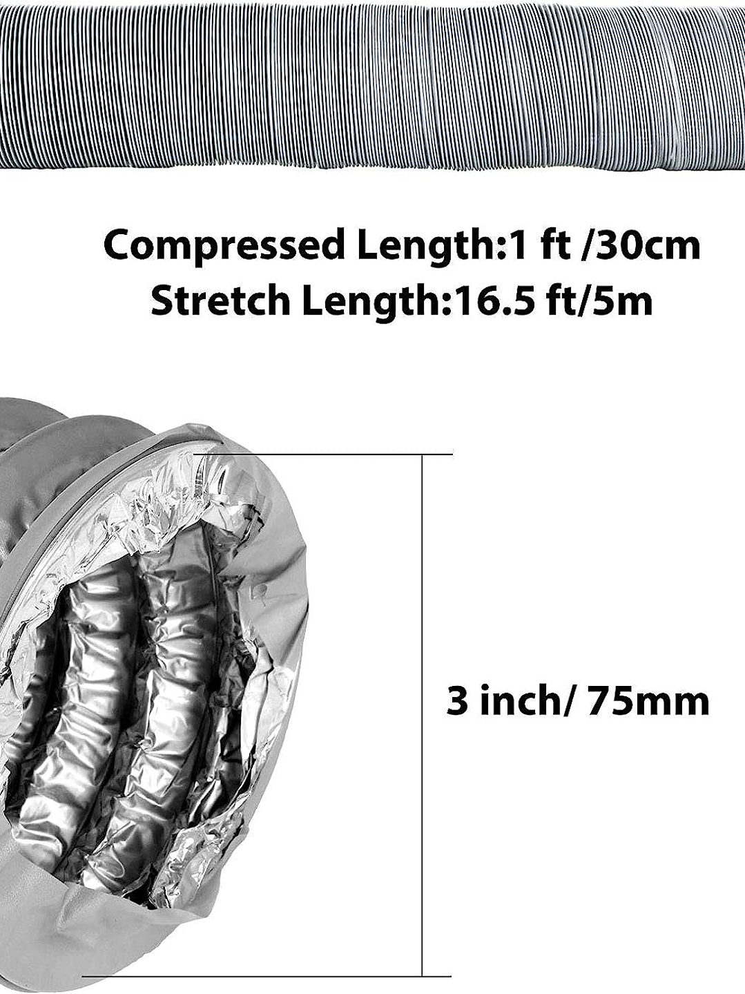 Ducto para calefactor 5 metros 2