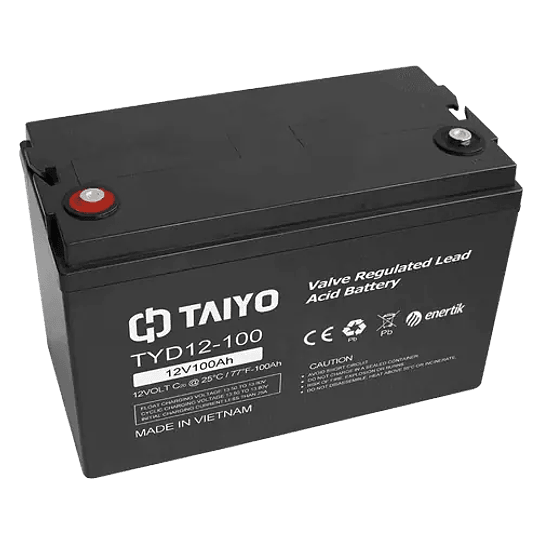 Batería de Ciclo Profundo AGM – TAIYO 12Vcc 100Ah