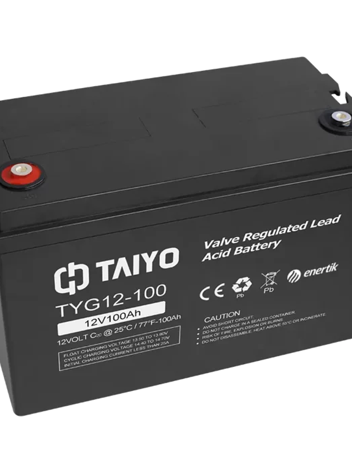 Batería de Ciclo Profundo Gel – TAIYO 12Vcc 100Ah 1
