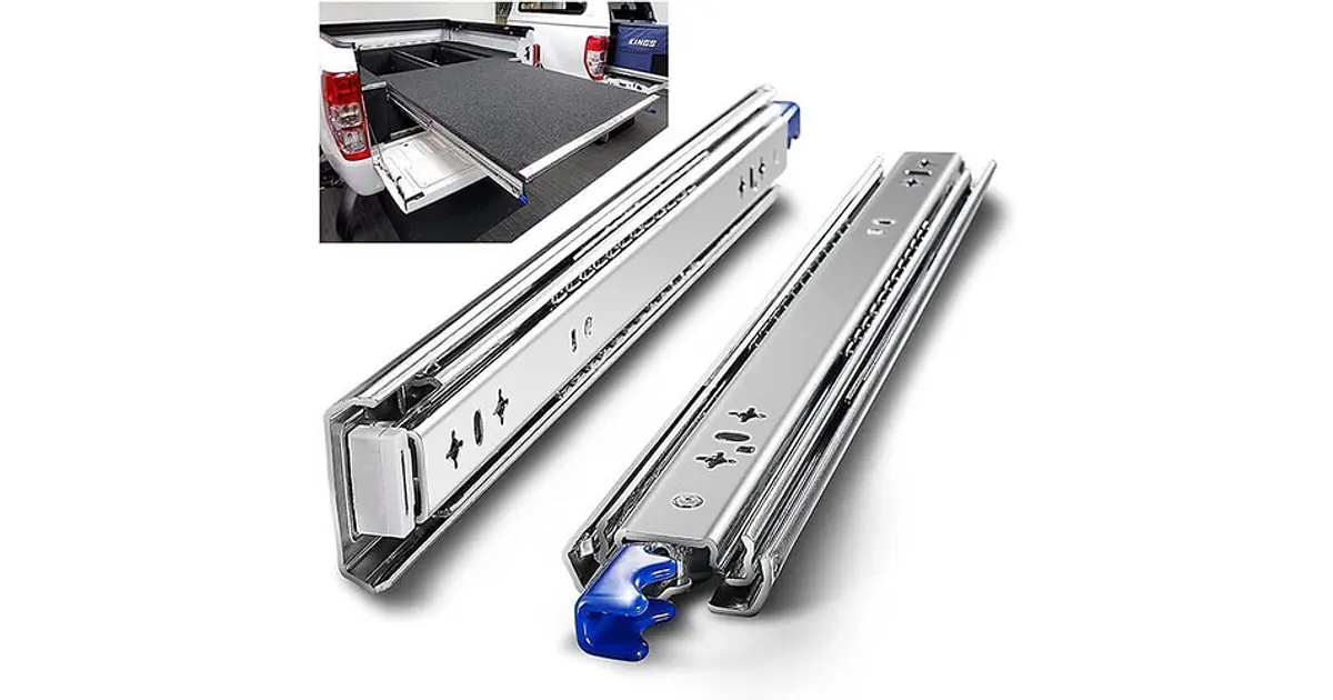 Par Rieles Heavy Duty D2053/con Bloqueo 40 Cm.