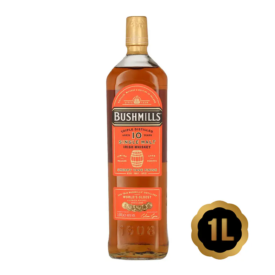 Bushmills 10 Single Malt Sherry Cask (46%vol. 1L) (sin caja) 1