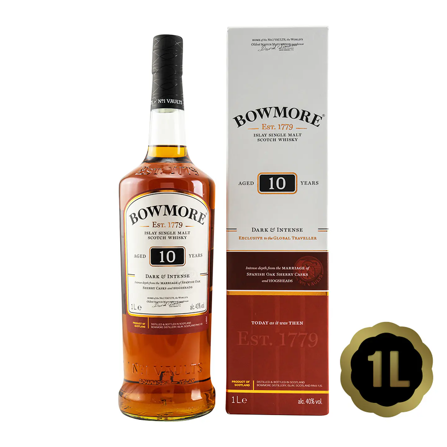 Bowmore 10 - Dark & Intense (40%vol. 1000ml) 1