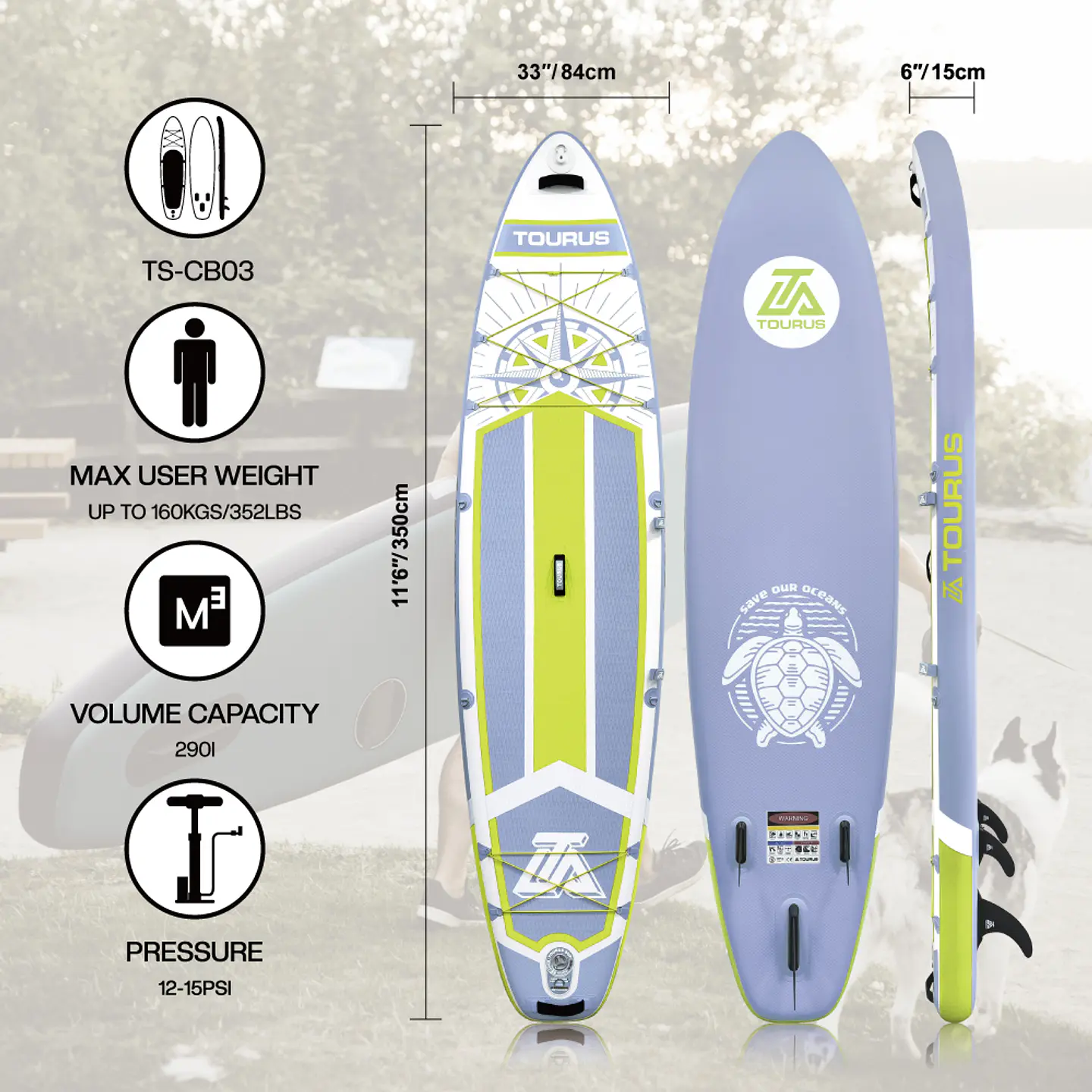 STAND UP PADDLE SUP 11'6 TOURUS MODELO TSCB03 3