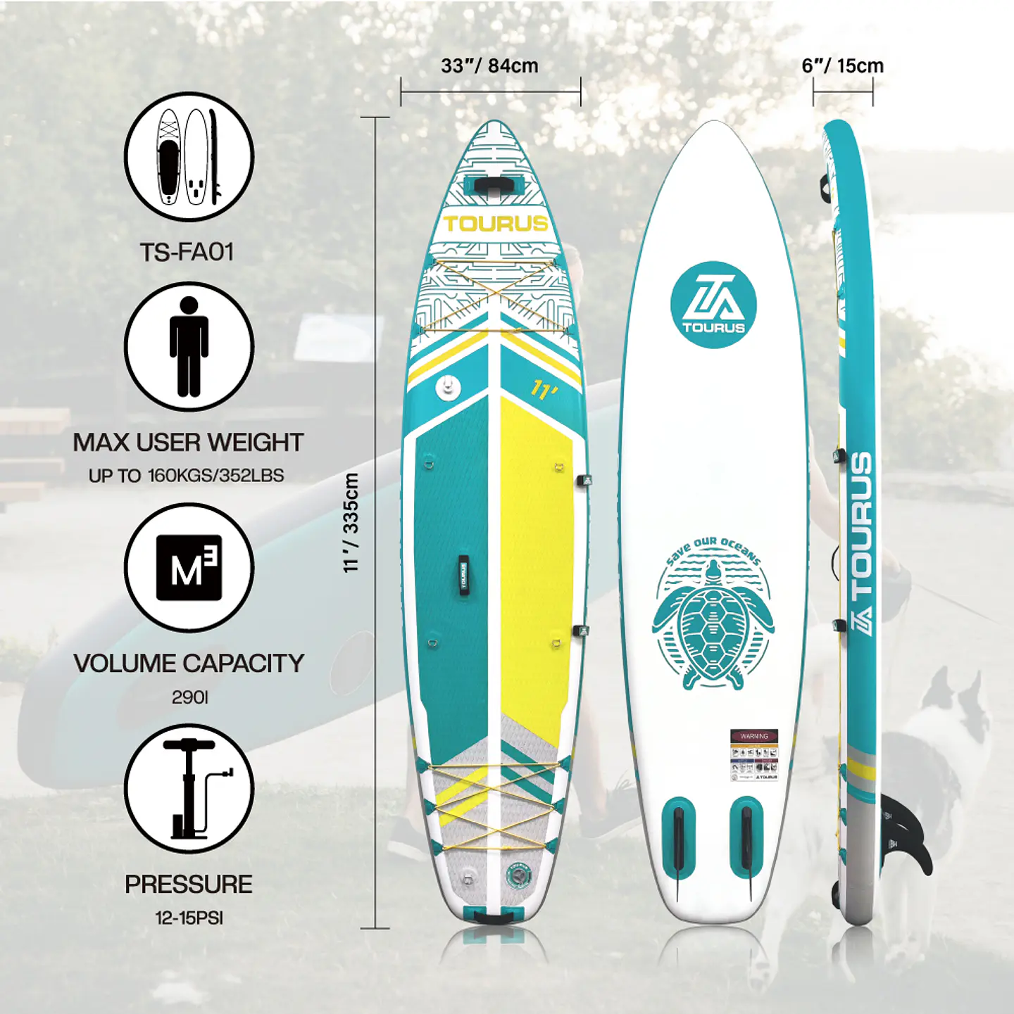 STAND UP PADDLE SUP 11' TOURUS MODELO TSFA01 3